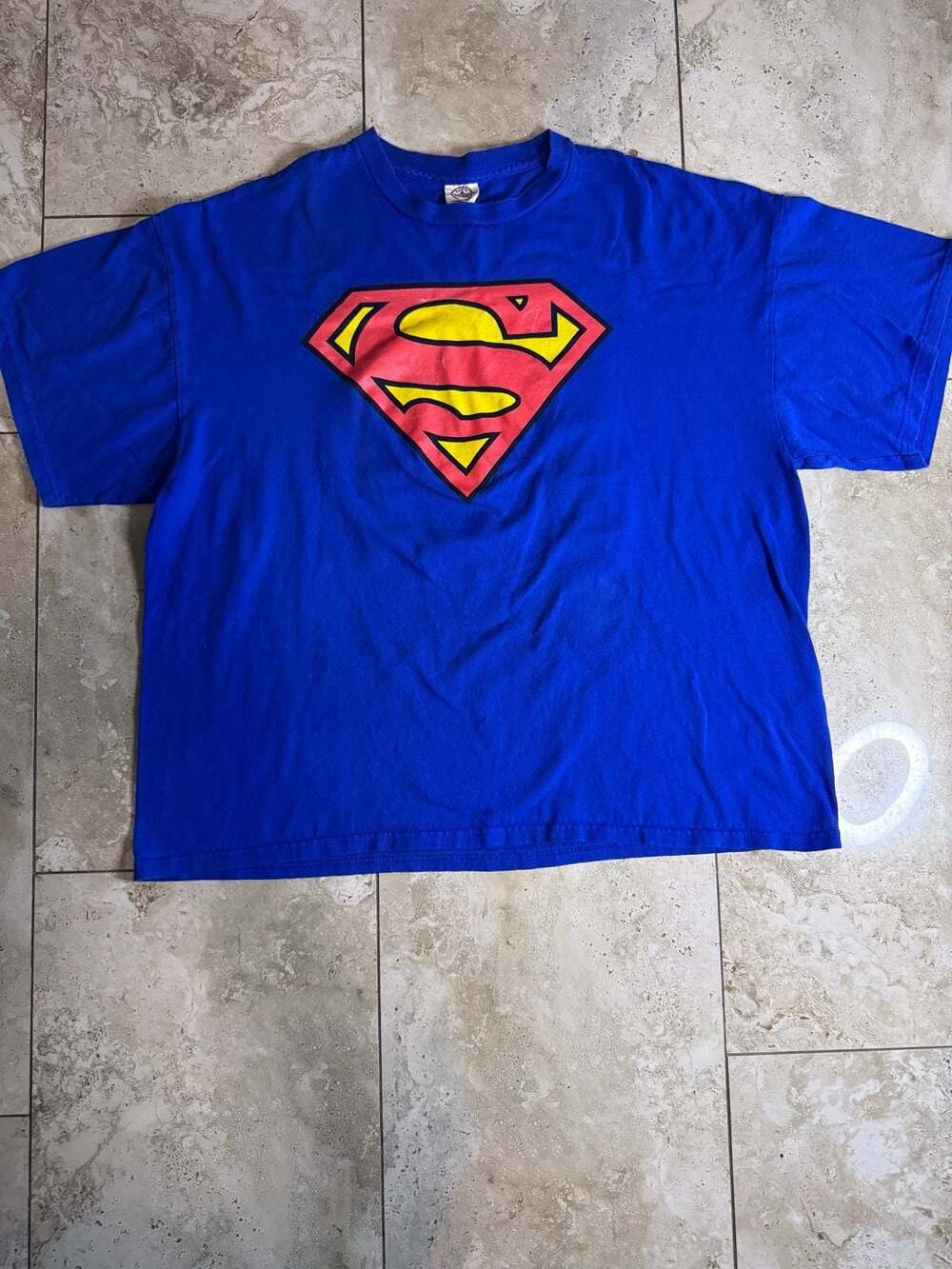 Vintage Delta Pro Weight Superman Logo T-Shirt Size XL